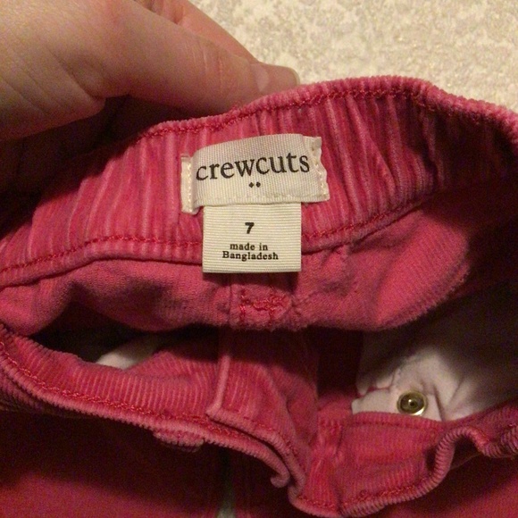 Hot Pink Crewcuts Cords Size 7 - Picture 2 of 2